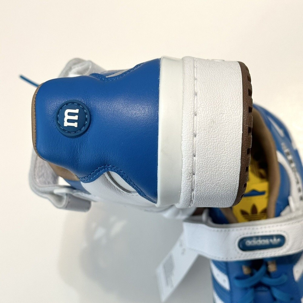 Adidas M&M's Brand Forum Low 84 Shoes Mens Size 9.5 Blue White EQT Yellow GZ1936 - Picture 5 of 11